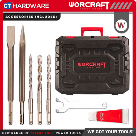 WORCRAFT RH15-32X Corded Rotary Hammer SDS PLUS | 3-Modes | 1500W | 590RPM / Alatan Kuasa Gerudi Tukul Putar [ RH1532X ]