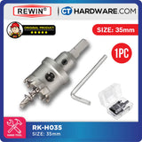REWIN RKH TCT HOLE SAWS SIZE: 15MM - 35MM