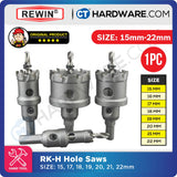 REWIN RKH TCT HOLE SAWS SIZE: 15MM - 35MM