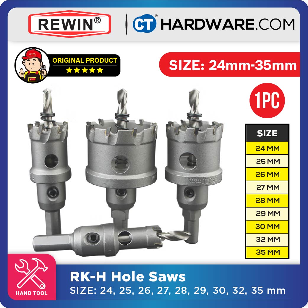 REWIN RKH TCT HOLE SAWS SIZE: 15MM - 35MM