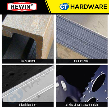 REWIN RKH TCT HOLE SAWS SIZE: 38, 40, 42, 45, 48, 50, 53, 55, 60, 70, 80 MM