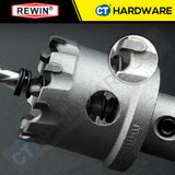 REWIN RKH TCT HOLE SAWS SIZE: 38, 40, 42, 45, 48, 50, 53, 55, 60, 70, 80 MM