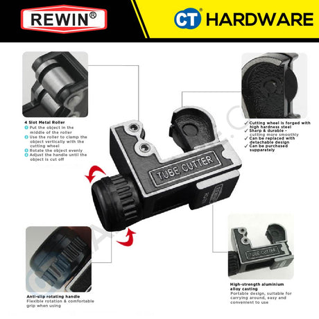 REWIN RQ211 TUBE CUTTER 3" 28MM