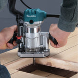 MAKITA RT0700CX2 TRIMMER 1/4" & 3/8"  710W  COME WITH OFFSET BASE & PLUNGE BASE & TOOL BAG   2.7KG