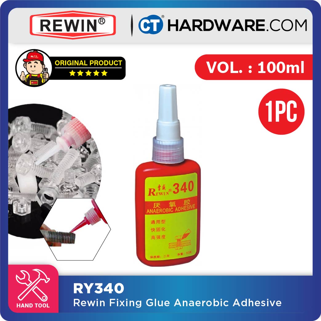 REWIN RY340 SUPER GLUE THREAD LOCK ( ANAEROBIC ADHESIVE )  50ML  FOR TIGHTEN SCREW AND ETC