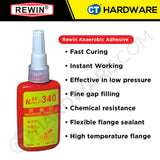 REWIN RY340 SUPER GLUE THREAD LOCK ( ANAEROBIC ADHESIVE )  50ML  FOR TIGHTEN SCREW AND ETC