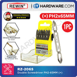 REWIN SCREWDRIVER BITS PH2 X 65MM X 6.35MM ++- S2 SERIES - RZ2065L