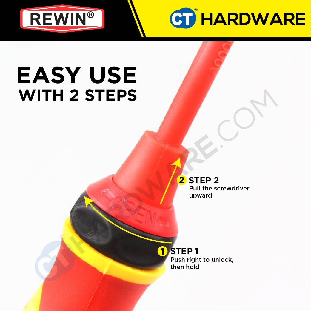 Rewin RZ-3008 8-piece Insulated Screwdriver Set