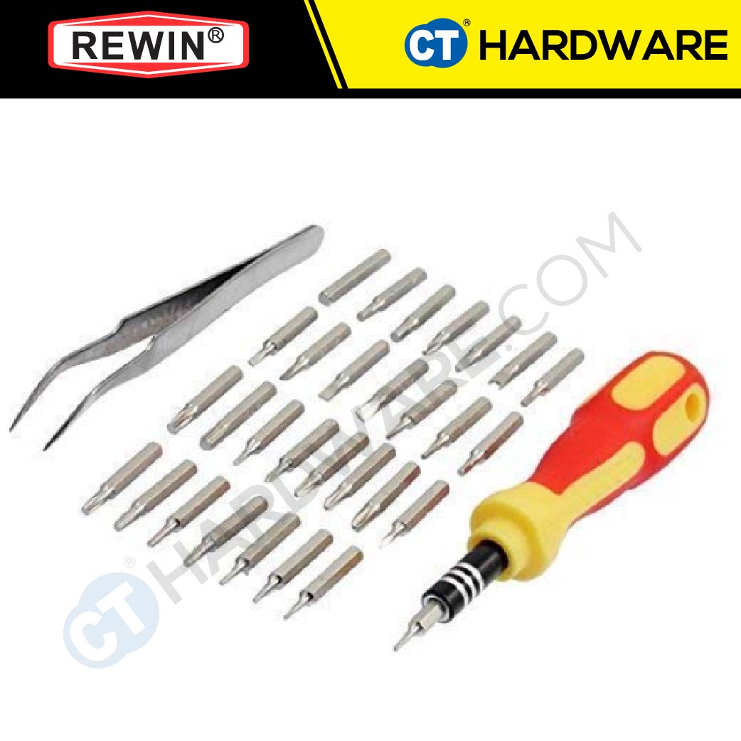 REWIN RZ8633  PRECISION ELECTRIC SCREWDRIVER SET 33PCS ( 55.5 X 34.5 X 36CM )
