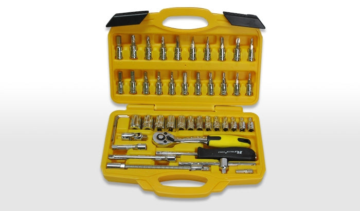 REWIN RZT046 46Pcs 1/4" Dr.Socket Wrench Set