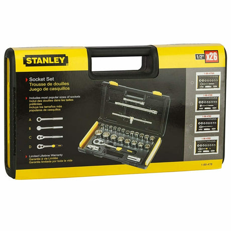 STANLEY 86478 (27 PCS) 1/2"DRIVE SOCKET SET 1/4" -1 1/4" [ 86-478-1 ]