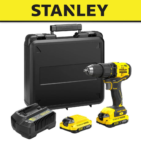 STANLEY SBD710D2K-B1 CORDLESS BRUSHLESS DRILL DRIVER 20V COME WITH 2x 2.0AH BATTERY & 1x CHARGER  [ SBD710D2K ]