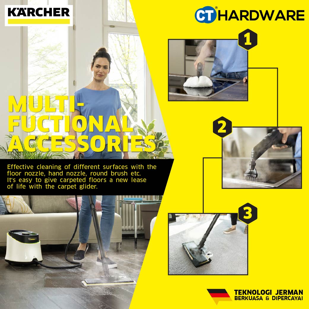 KARCHER SC3 DELUXE EASYFIX STEAM CLEANER 1900W | 3.5BAR | MEDIUM DUTY | 3.3KG | HEAT UP TIME 0.5MIN [ REPLACE SC3 EASYFIX ]