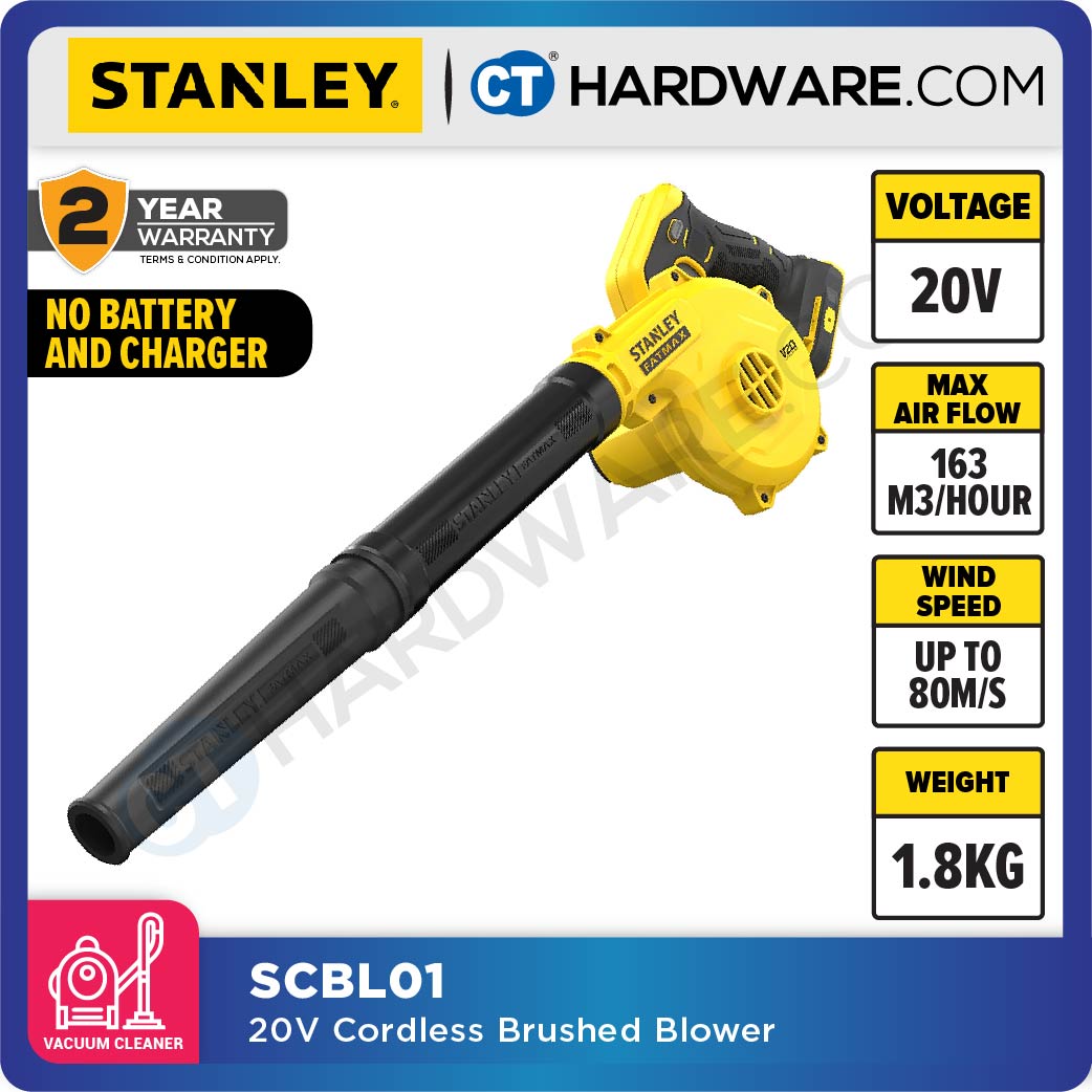 STANLEY SCBL01-B1 CORDLESS BRUSHED BLOWER 20V | 16,500 RPM [ SCBL01 ]