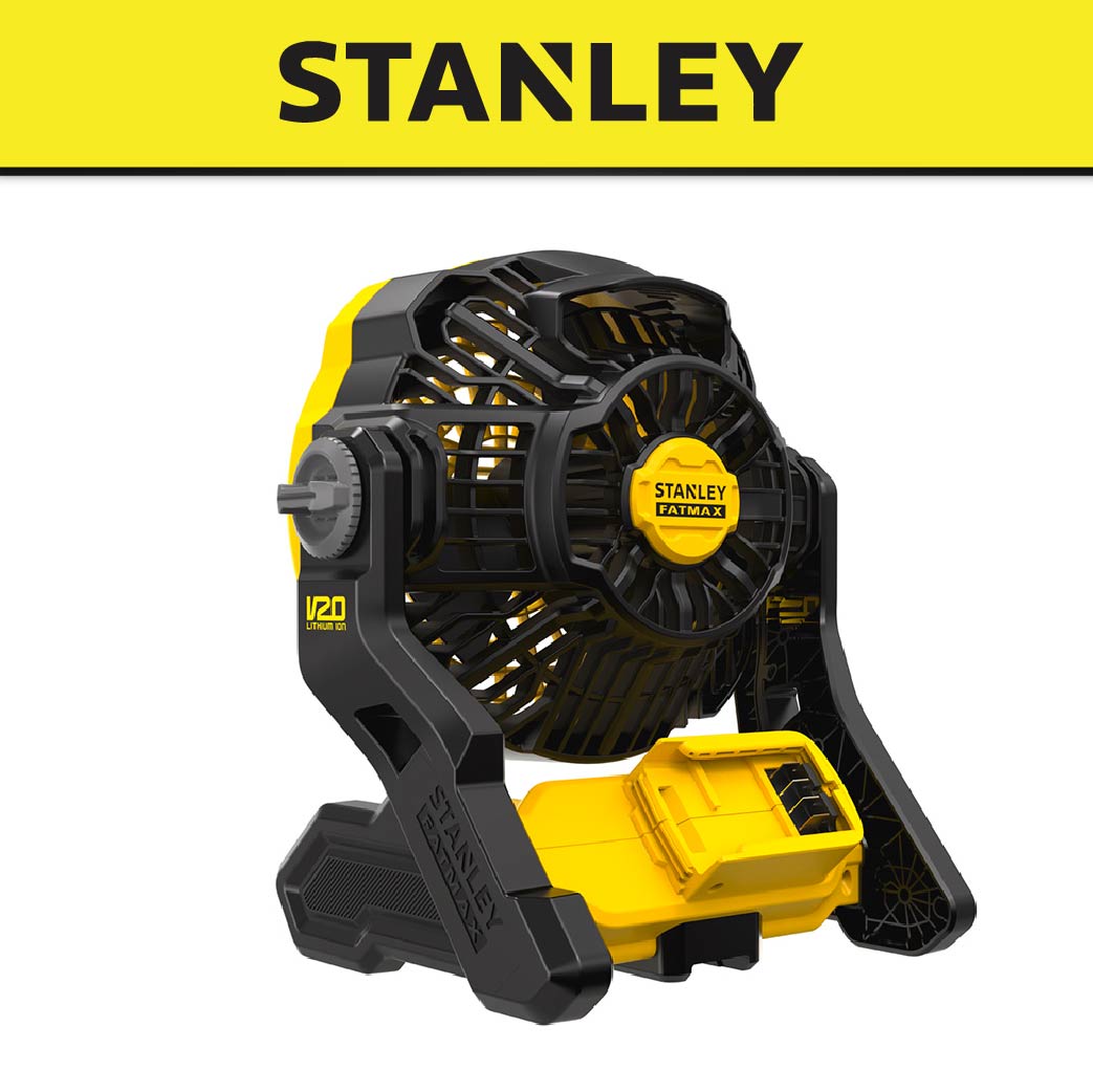 STANLEY SCF001 CORDLESS JOBSITE FAN 20V 400CFM 3 SPEED FAN 3KG = SCF001-KR