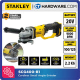 STANLEY SCG400 CORDLESS SMALL ANGLE GRINDER 20V 9000RPM DISC SIZE: 100/125MM [ SCG400-B1 ]
