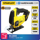 STANLEY SCJ600 CORDLESS JIGSAW 20V 2500SPM WITHOUT BATTERY CHARGER & BLADE ( SCJ600-B1 )