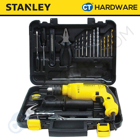 STANLEY SDH700KV CORDED PERCUSSION DRILL WITH ACCESSORIES SET 13MM | 650W