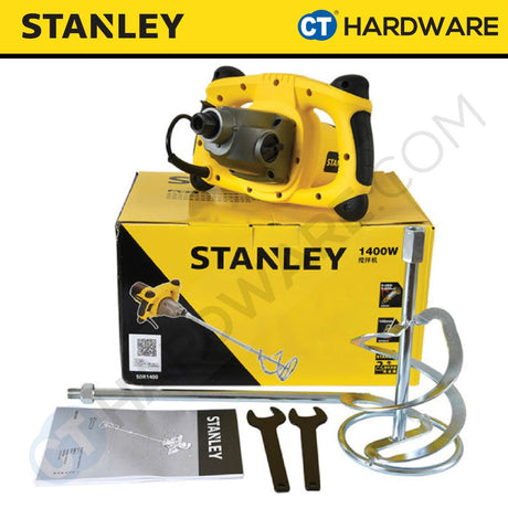 STANLEY SDR1400 CORDED MUD MIXER 1400W | 0-480/0-800RPM