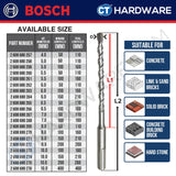 BOSCH SDS PLUS-1 DRILL BIT SIZE 4.0-25.0MM FOR ROTARY HAMMER DRILLS | UNIVERSAL BRAND FIT | SDS PLUS [ 1 PIECE ]