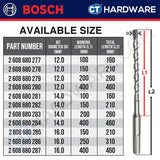 BOSCH SDS PLUS-1 DRILL BIT SIZE 4.0-25.0MM FOR ROTARY HAMMER DRILLS | UNIVERSAL BRAND FIT | SDS PLUS [ 1 PIECE ]