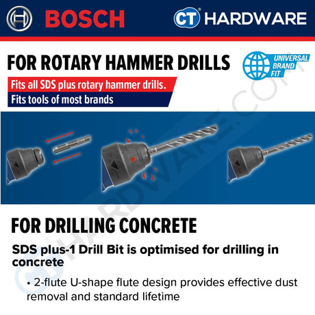 BOSCH 2 608 579 125 SDS PLUS HAMMER DRILL BIT SIZE 12x160MM - 10PCS SET [  2608579125  ]