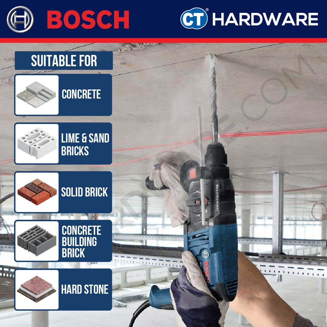 BOSCH SDS PLUS-1 DRILL BIT SIZE 4.0-25.0MM FOR ROTARY HAMMER DRILLS | UNIVERSAL BRAND FIT | SDS PLUS [ 1 PIECE ]