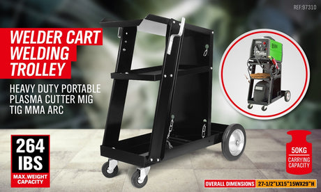 Horusdy SDY97310 Welder Trolley 264 LBS(For Plasma Cutter, MIG, TIG, MMA)