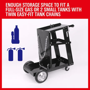 Horusdy SDY97310 Welder Trolley 264 LBS(For Plasma Cutter, MIG, TIG, MMA)