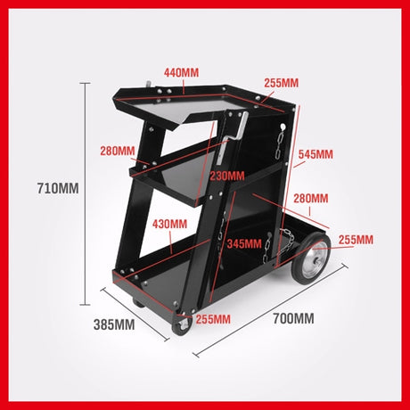 Horusdy SDY97310 Welder Trolley 264 LBS(For Plasma Cutter, MIG, TIG, MMA)