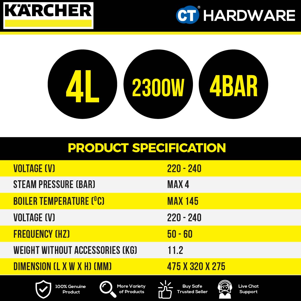 Karcher SG 4/4 Professional Steam Cleaner 2300W 4 Bar [SG44 | 10921040]