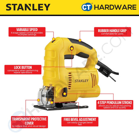 STANLEY SJ60 CORDED JIGSAW 600W | 500-3000 MIN | 75MM