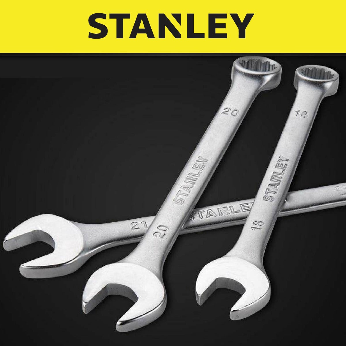STANLEY COMBINATION WRENCH SLIMLINE, SIZE FROM 20MM TO 32MM