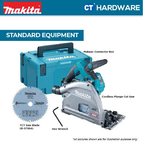 MAKITA SP001GZ02 CORDLESS PLUNGE CUT SAW 40V 6-1/2" 165MM 2500-4900RPM WITHOUT BATTERY & CHARGER