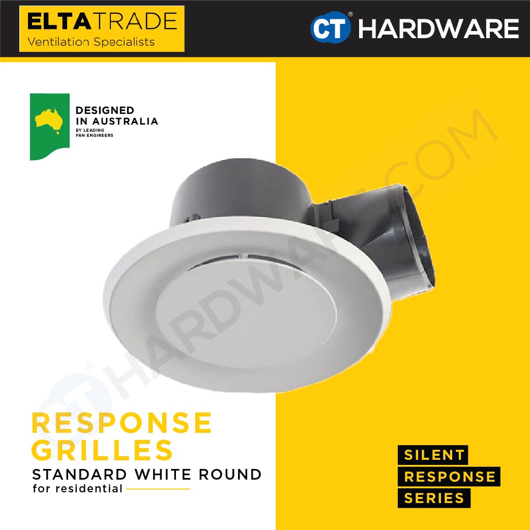 ELTA TRADE DUCTED CEILING FAN (SET) SRF100 SILENT RESPONSE with SRG100 HEADER BOX GRILLES  (4 VARIATION) [EXHAUST FAN]