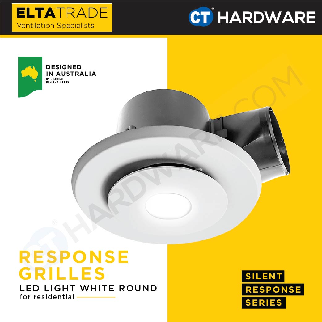ELTA TRADE DUCTED CEILING FAN (SET) SRF100 SILENT RESPONSE with SRG100 HEADER BOX GRILLES  (4 VARIATION) [EXHAUST FAN]