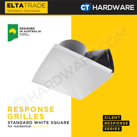 ELTA TRADE DUCTED CEILING FAN (SET) SRF100 SILENT RESPONSE with SRG100 HEADER BOX GRILLES  (4 VARIATION) [EXHAUST FAN]