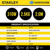 STANLEY SSS310 CORDED 1/2" SHEET SANDER 310W | 6000-10000RPM | 115 X 280MM