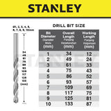 STANLEY STA56030-QZ METAL DRILL BIT SET (10PCS) 1MM - 10MM )