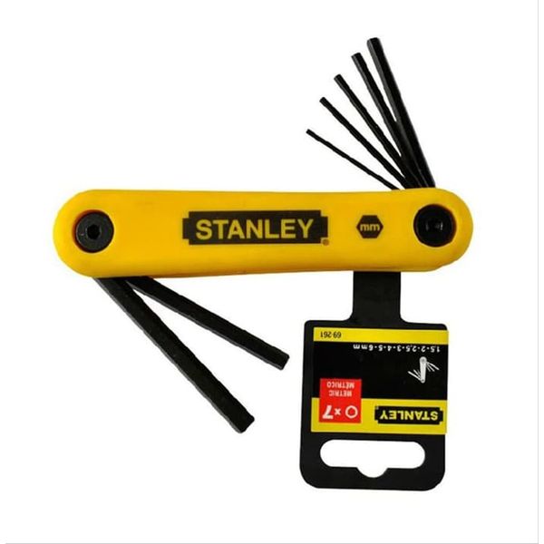Stanley Hex Key Set Met Folding (7 Pcs/1.5mm-6mm) 69-261