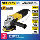 STANLEY STGS9100 CORDED SMALL ANGLE GRINDER 900W | 100MM | 11,000 RPM | M10