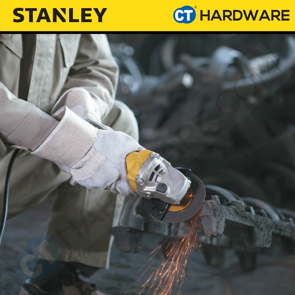 STANLEY STGS9100 CORDED SMALL ANGLE GRINDER 900W | 100MM | 11,000 RPM | M10