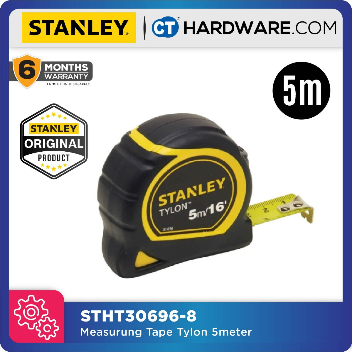 Stanley STHT36194 MEASURING TAPE TYLON 16 FEET 5M  ( OLD CODE = STHT30696-8 )