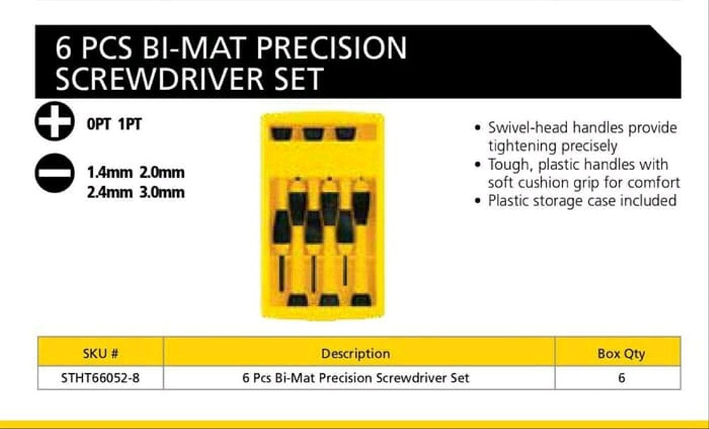 STANLEY STHT66052-8 SCREWDRIVER PRECISION SET ( 6PC )