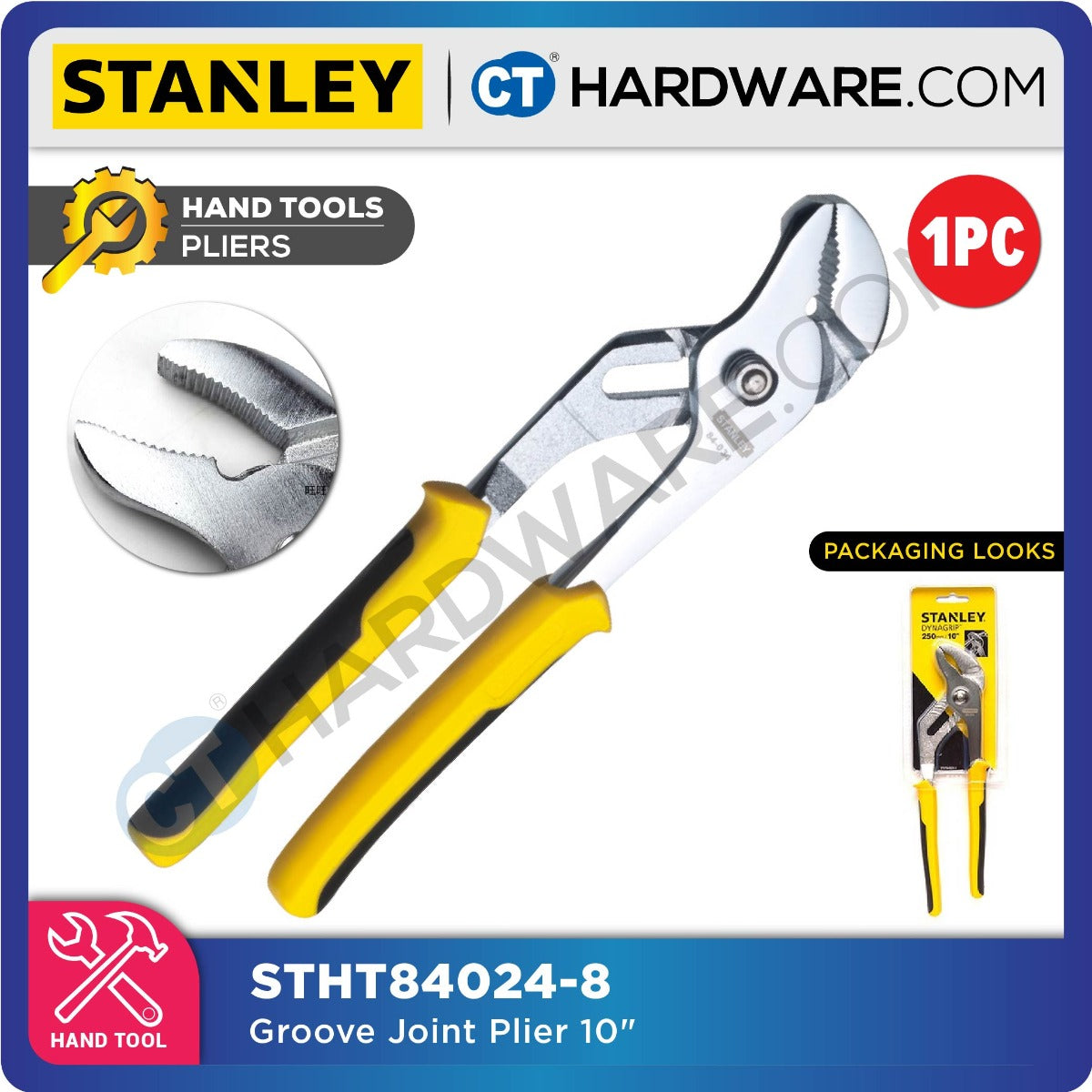Stanley STHT84024-8 GROOVE JOINT PLIER 10"