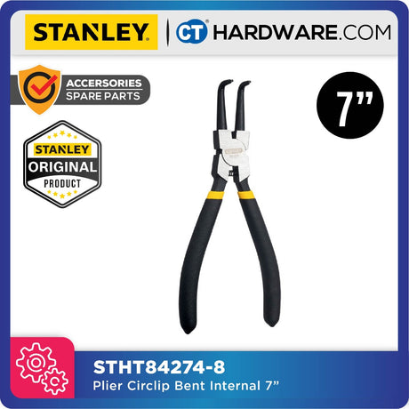 STANLEY BENT INTERNAL / EXTERNAL CIRCLIP PLIER 7" [ 84272 / 84274 ]