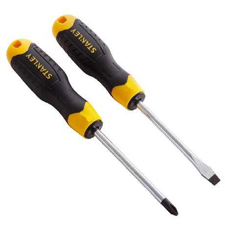 Stanley STMT66670 CUSHION GRIP SCREW DRIVER X 2PC ( 2# X 100MM PHILLIP , 6.5MM X 100MM SLOTTED )