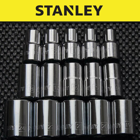 STANLEY STMT729-8B METRIC STANDARD SOCKET 1/2"  DRIVE 12 POINTS | SIZE: 22MM - 36MM