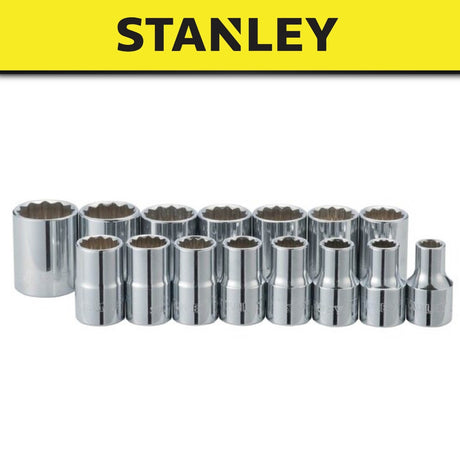 STANLEY STMT729-8B METRIC STANDARD SOCKET 1/2"  DRIVE 12 POINTS | SIZE: 22MM - 36MM