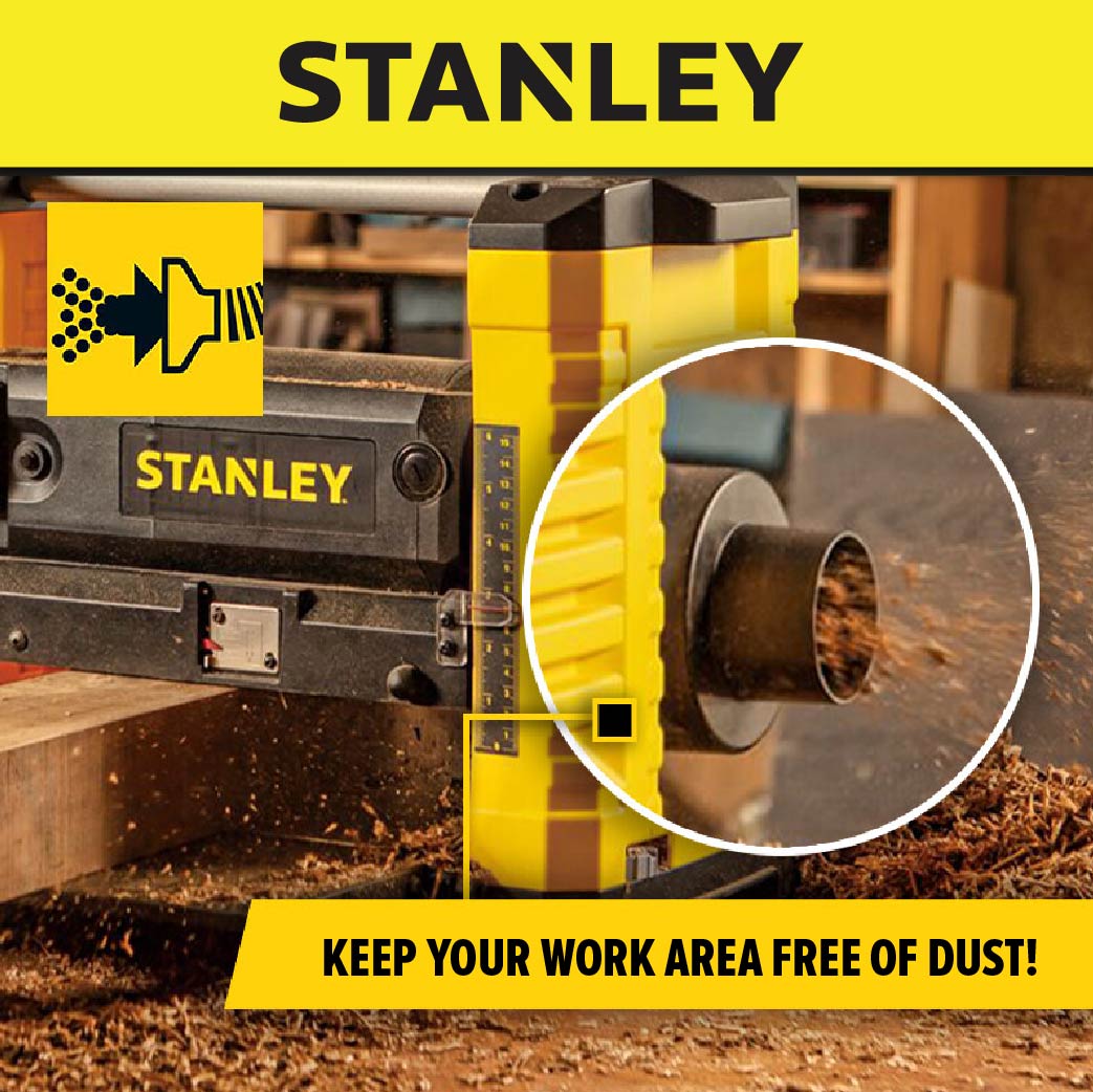 STANLEY STP18 CORDED PORTABLE TABLE WOOD PLANER 1800W 13" 330MM  ( STP18-B1 )